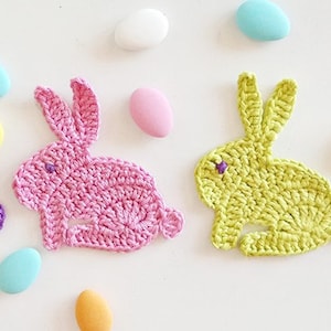 Crochet pattern for bunny rabbit applique