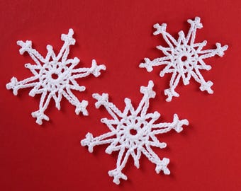 Crochet Snowflake Pattern | Quick 2-Round Design | Easy Ornament for Tree, Gifts & Craft Fairs