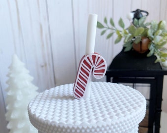 Candy Cane Straw Topper Charm | Candy Cane Straw Topper | Tumbler Charm | Drink Charm | Cute Christmas Accessories