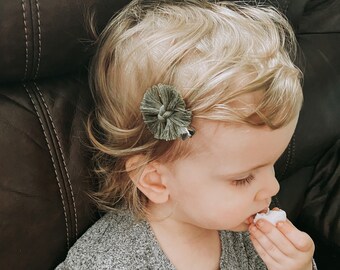 Macrame Flower Hair Bows | Baby Bow Set | Macrame Baby Bows| Macrame Hair Bow Clip | Boho Baby Bow | Piggie Tail Bow Set | Knot Mama Made