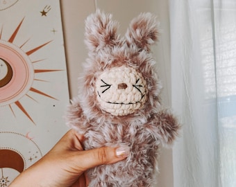Crobubu, Crochet Labubu, Crochet Monster, Smiling Bunny Crochet Stuffy, Lafufu Plush, Labubu inspired Plushie