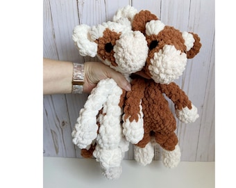 Cow Lovey | Cow Plushie | Crochet Cow Snuggler | Cow Stuffed Animal | Boho Nursery