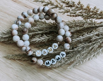MAMA Latte Bracelet | Boho Bracelet | Gifts for Mom | Name Bracelet | Mother’s Day Gift | Ready To Ship