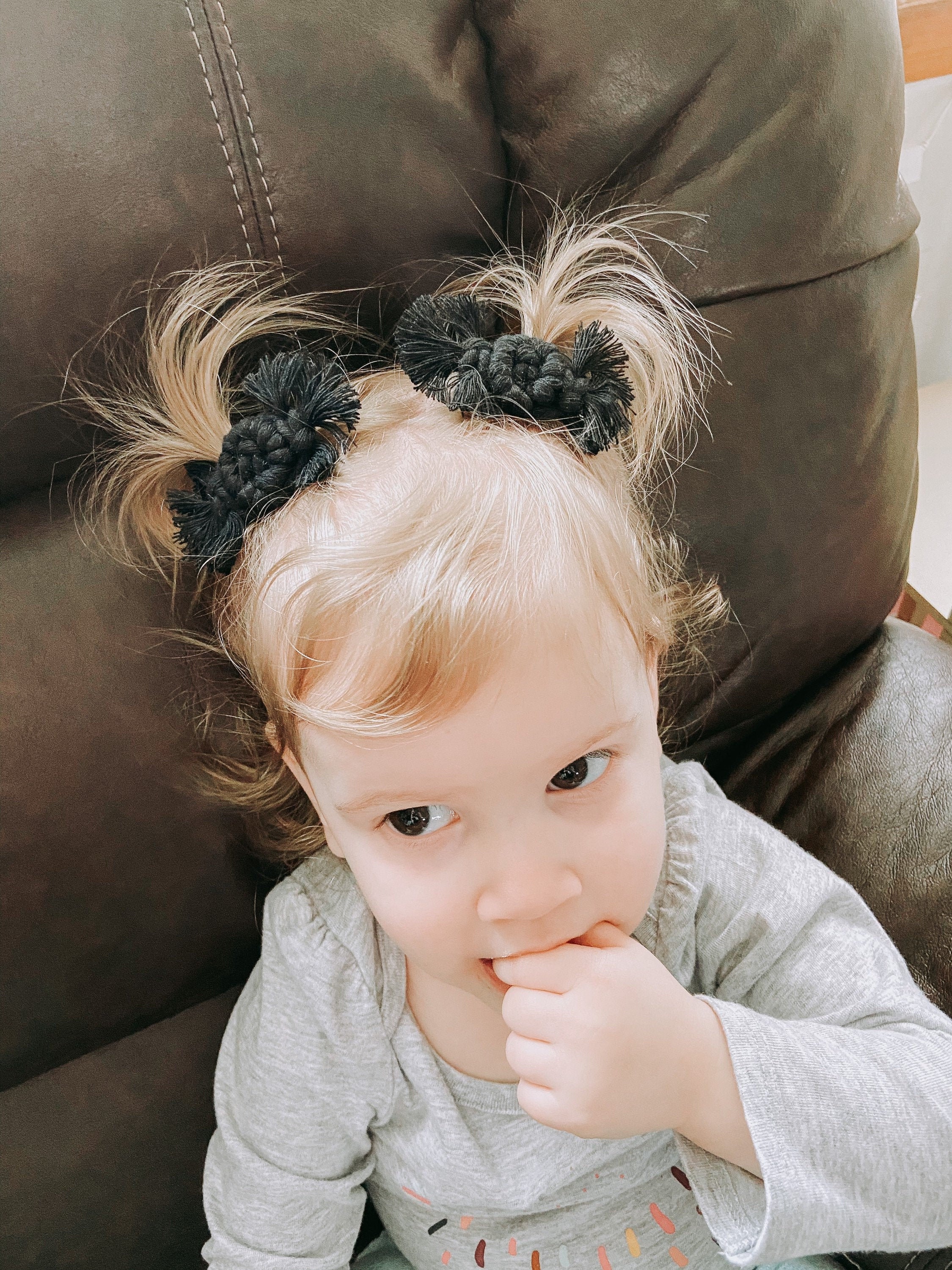 アクセサリー CHOPOVA LOWENA MACRAME PIGTAIL POODLE Macrame Pigtail Bows | Baby Bow Set | Macrame Baby Bows