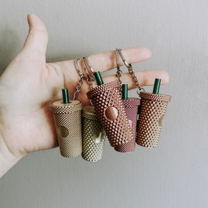 Porte-clés Mini Tumbler inspirés de Starbucks | Porte-clés de la Coupe Starbucks | Cadeaux Barista | Cadeaux pour les amateurs de café | Cadeau fête des mères