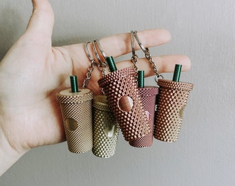 Starbucks Inspired Mini Tumbler Keychains | Starbucks Cup Keychain | Barista Gifts | Gifts For Coffee Lovers | Mother's Day Gift