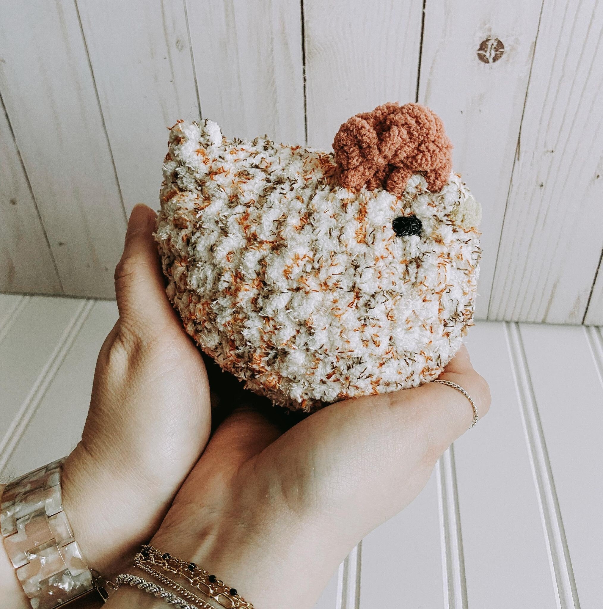 Pudgy Chicken, Chicken Plush, Crochet Chicken Hen, Chicken Stuffed Animal, Chicken Gifts