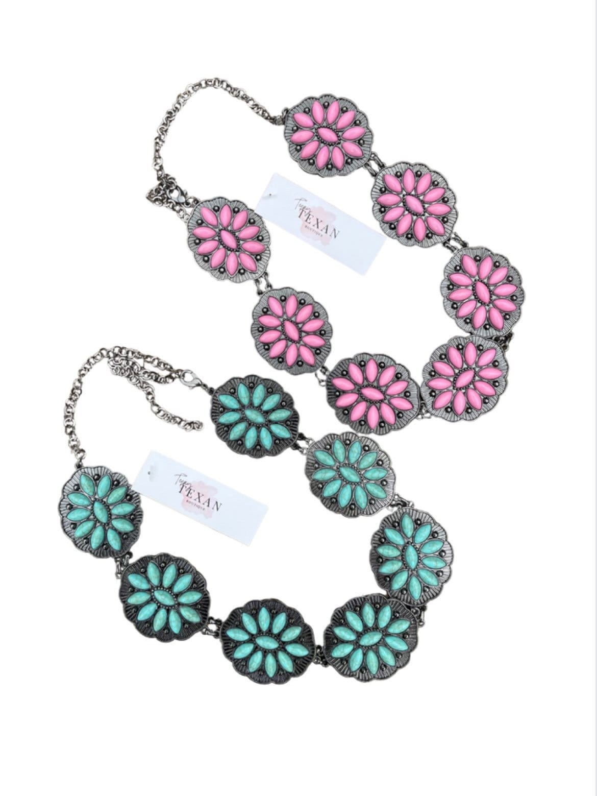 Pink Turquoise Women\'s Jewelry Belt Chain belt | Western belt | Boho belt | Tribal Belt | Silver  main image 4