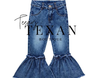 Kids Denim Flare Rodeo Bell Bottom Jeans