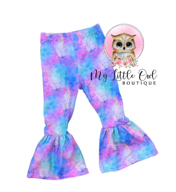 Watercolor Pastel Tie Dye Leggings Bell 