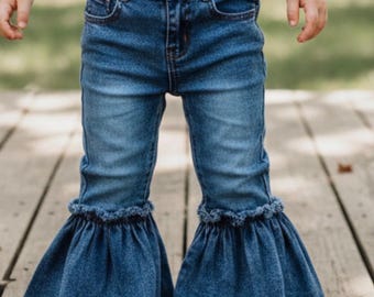 Kids Denim Flare Rodeo Bell Bottom Jeans