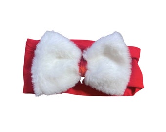 Baby Santa Headwrap Bow