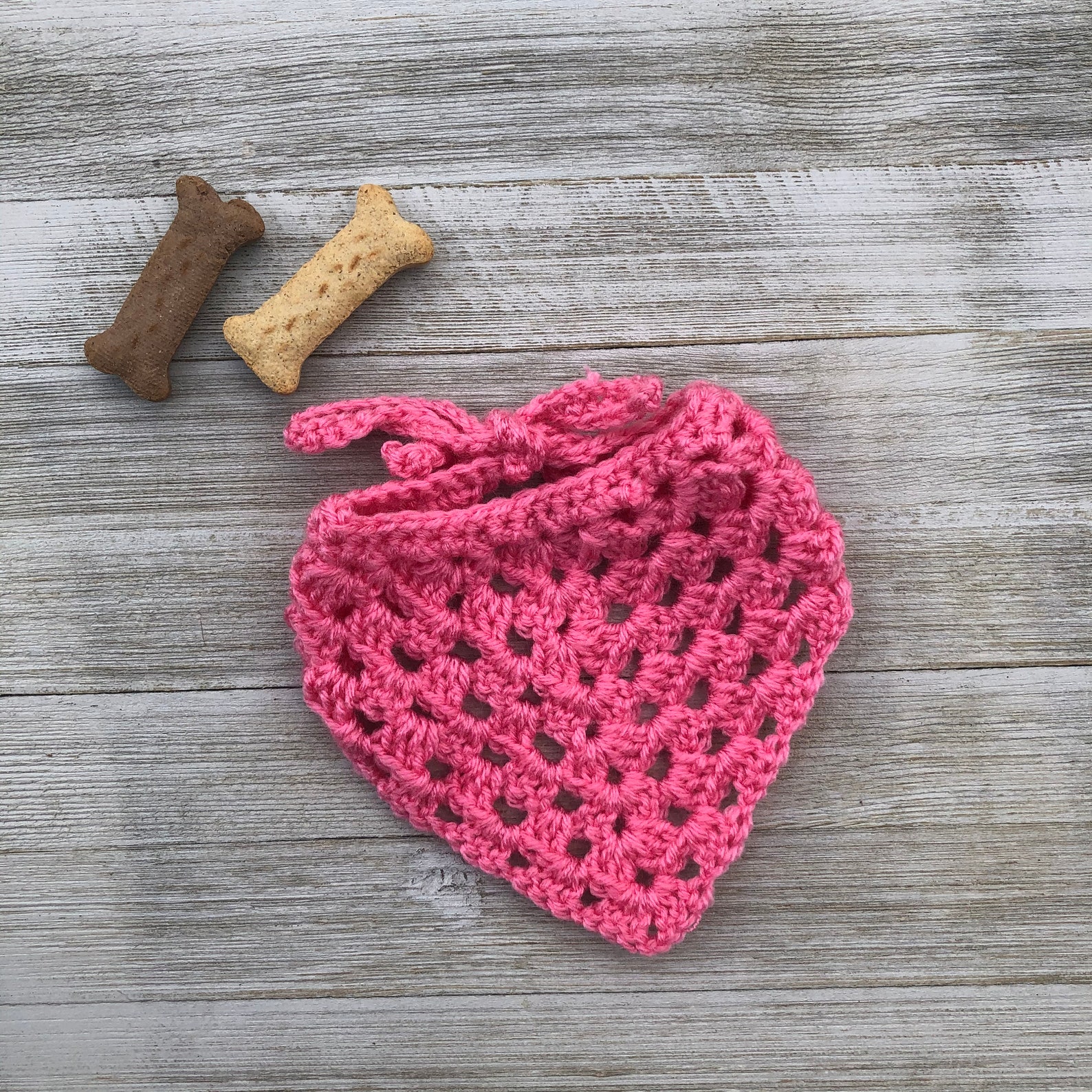 Crochet Dog Bandana/ Dog Bandana/ Pink Dog Bandana/ Cute Dog Etsy