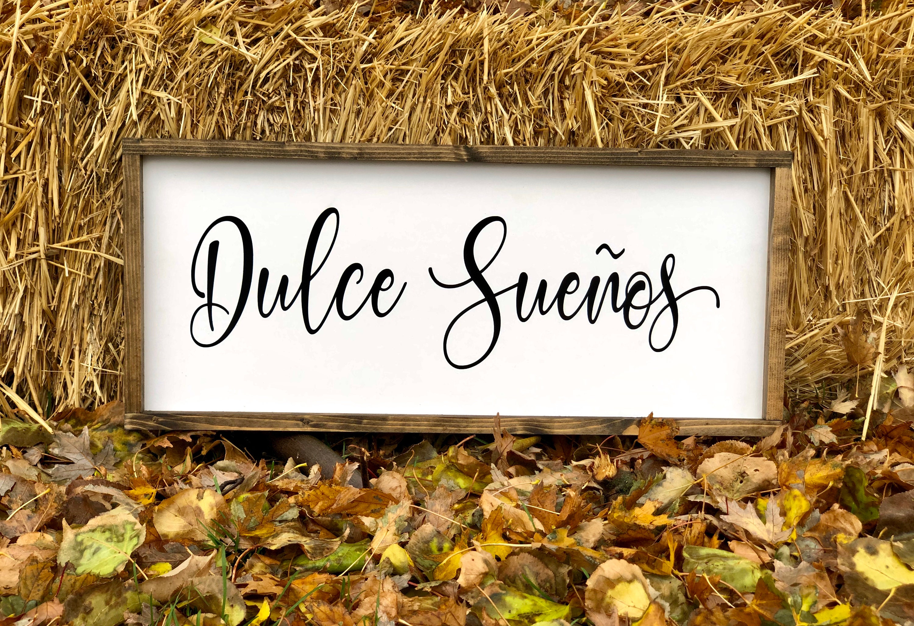 Dulce Suenos Spanish for Sweet Dreams Farmhouse Decor Sign Etsy