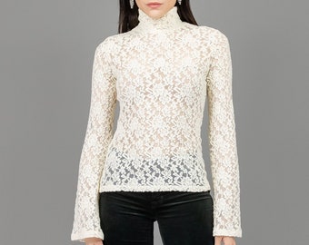 Lace Turtleneck - Etsy
