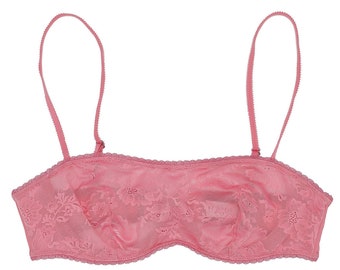 Victorias Secret Sujetador bralette rosa con encaje floral Talla 34b Sujetador con aros de encaje