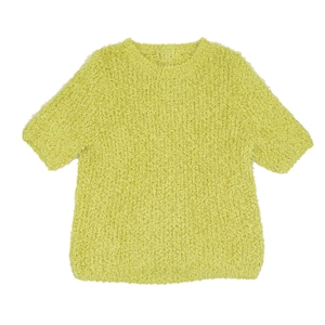 Cozy Knitted Sweater Crew Neck Chunky Knit Pullover Women&#39;s Winter Warm Wool Short Sleeve Sweater Fall Soft Boho Chic Oversized Knitwear