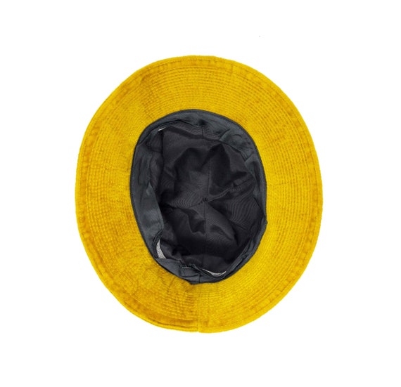 crushed velvet yellow bucket hat, y2k bucket hat,… - image 3