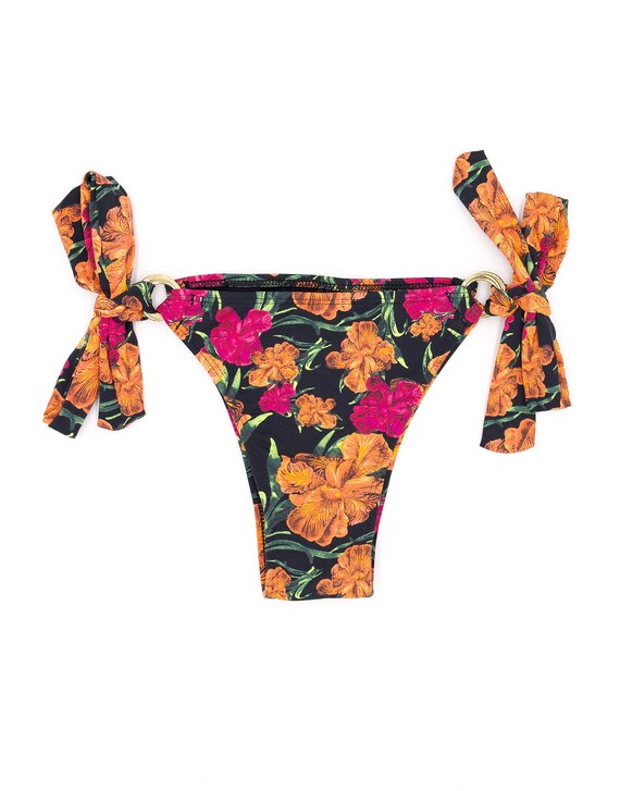 Vivid Floral Brazilian Bottoms - Size Small - Medi