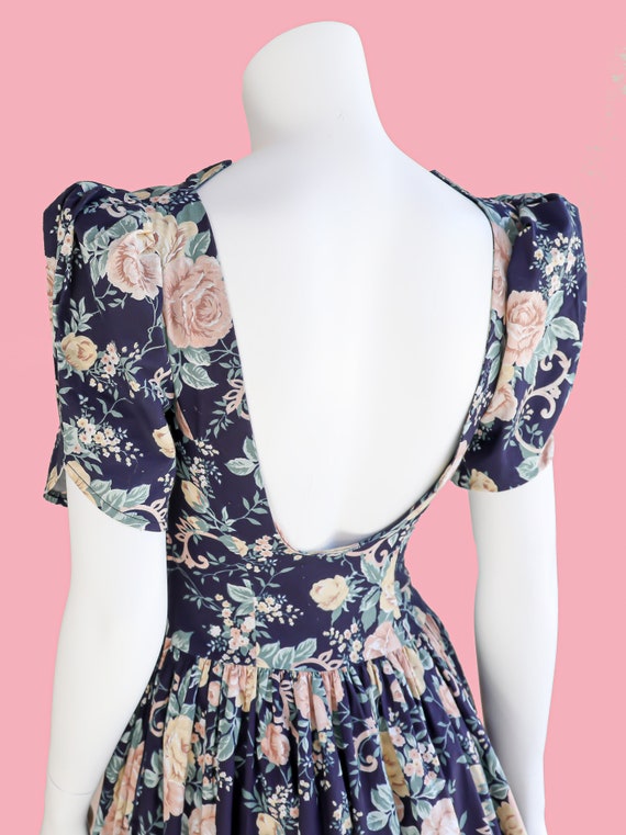 vintage floral bouffant dress size small floral d… - image 3