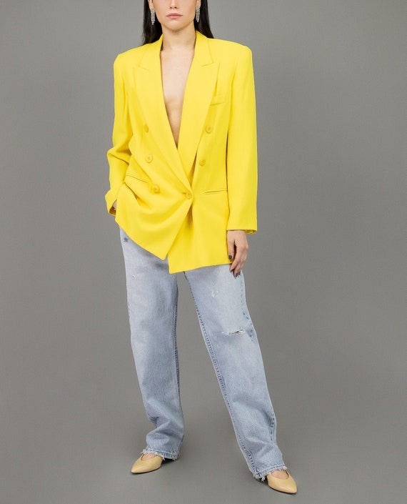 yellow boyfriend blazer