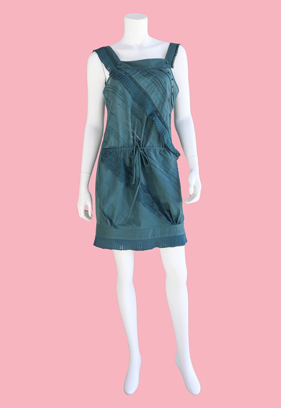 Emerald Summer Cotton Boho Tank Dress Size Medium 