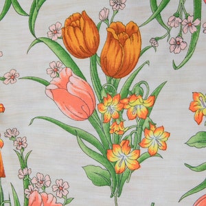 70s floral printed fabric