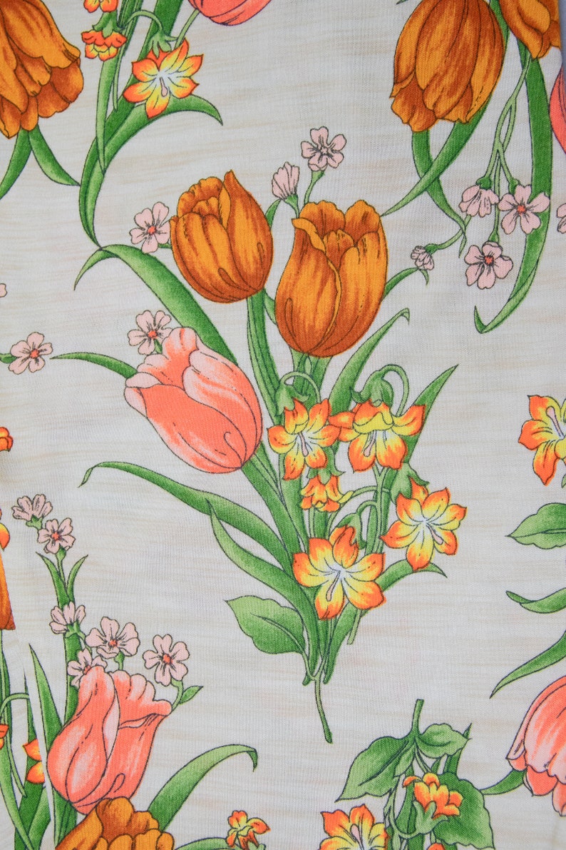 70s floral printed fabric