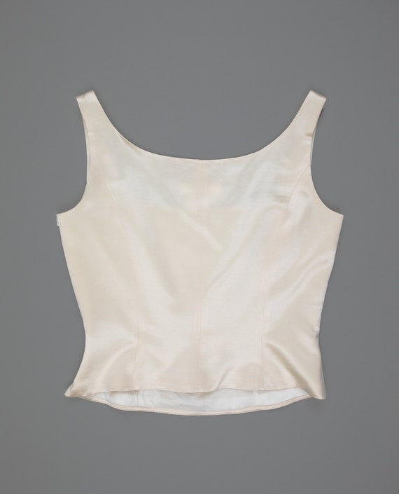 cream escada silk corset, size medium tank corset… - image 10