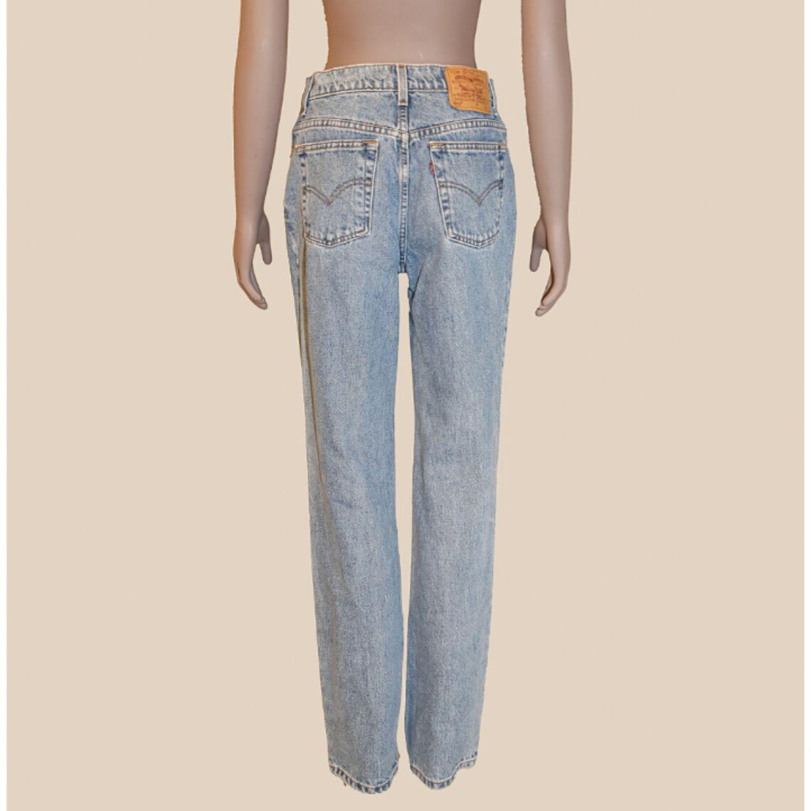 Vintage Levis Light Wash Jeans 30W 32L Straight Leg Blue Denim Y2K, foto 3 di 5