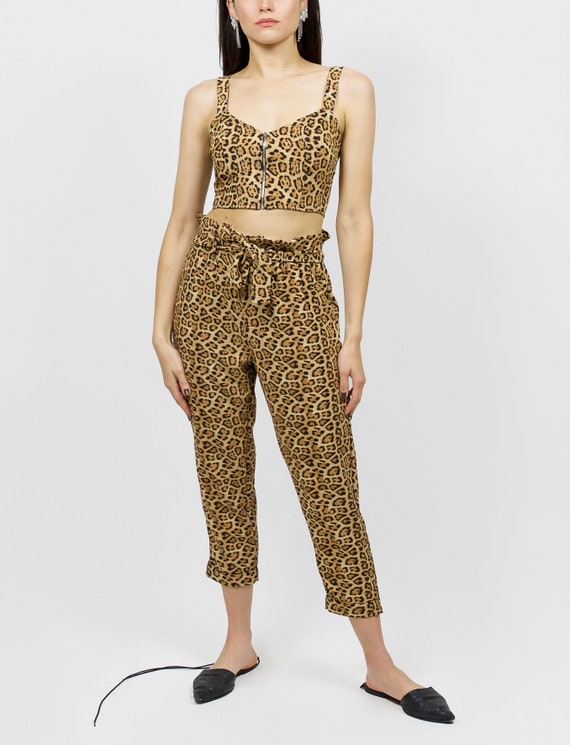 Leopard Two Piece Set - Size Small - Vintage Leop… - image 4