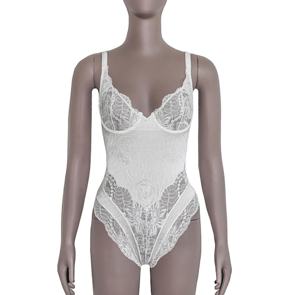 Christian Dior Lace Bodysuit White Bridal Lingerie Size Small - Etsy Christian Dior Lace Bodysuit White Bridal Lingerie Size Small - Etsy
