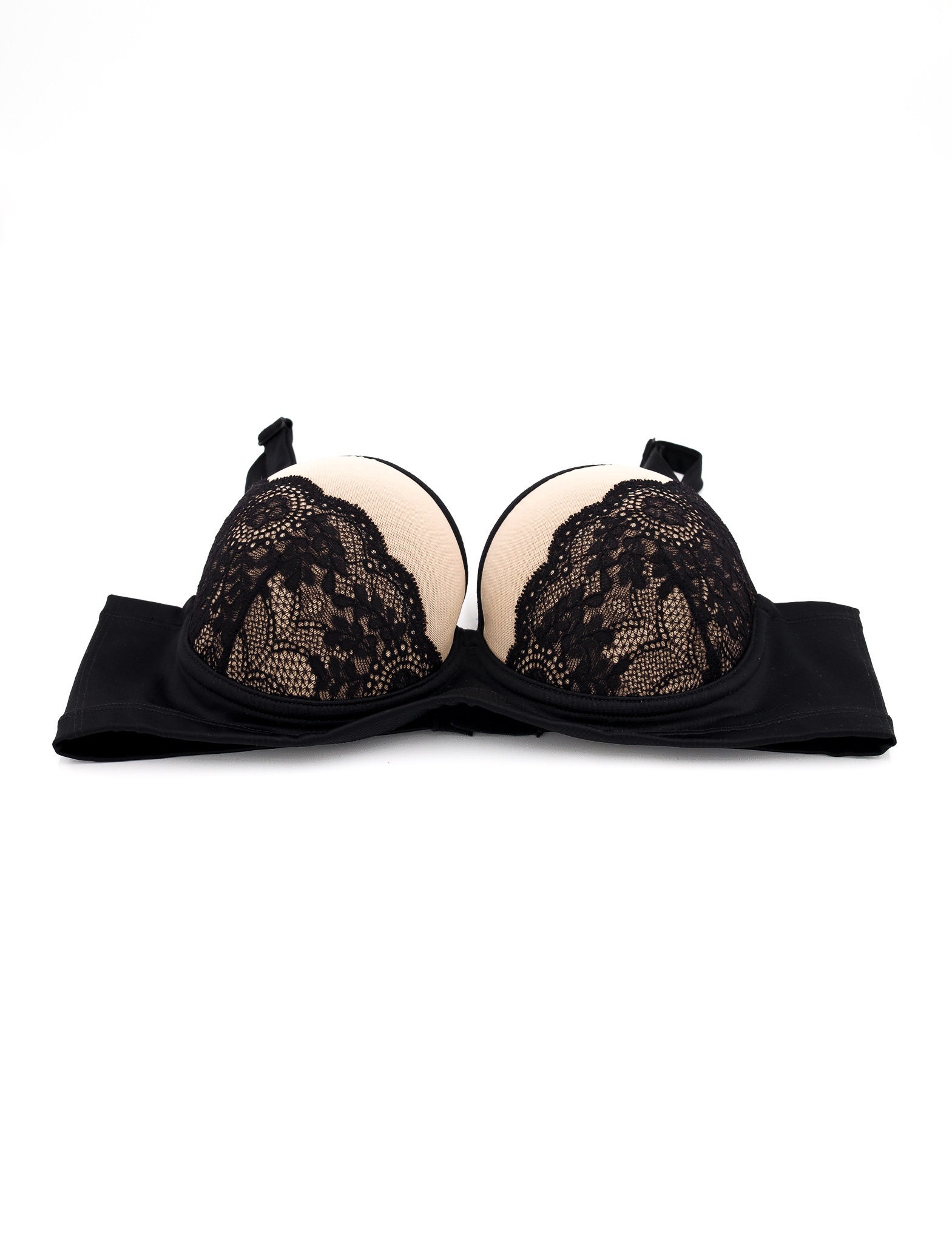 Maidenform One Fab Fit Extra Coverage Lace T-Back Bra_Black_34C at