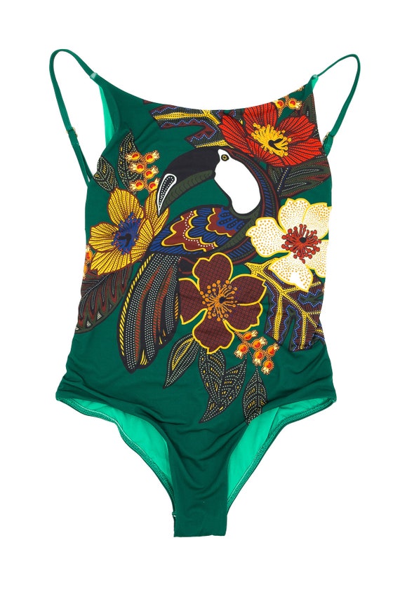 Tropical Toucan Swimsuit - Size Small - Vintage Sw
