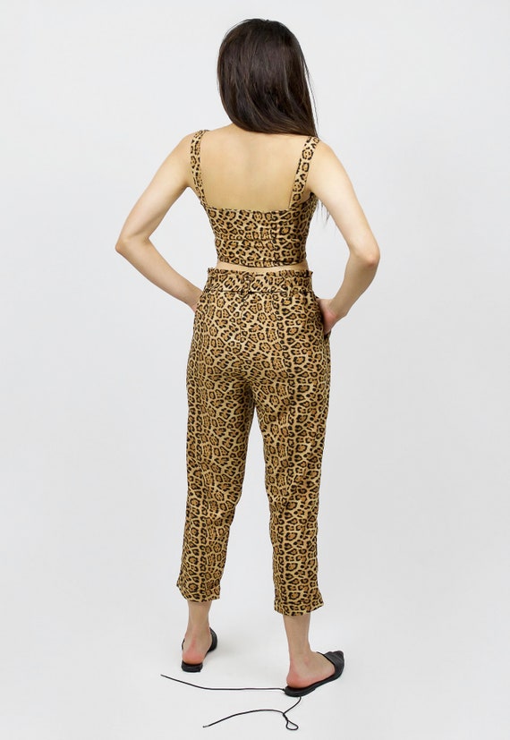 Leopard Two Piece Set - Size Small - Vintage Leop… - image 3