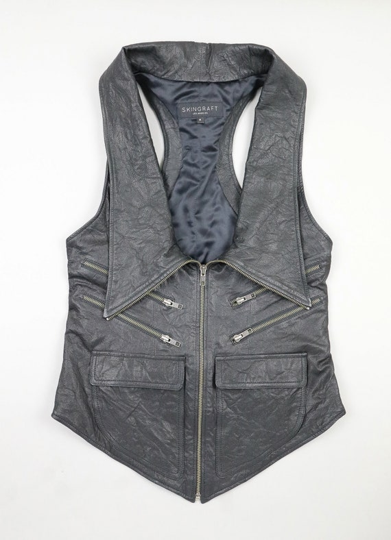 SkinGraft Designs Long Leather Vest - Size Medium