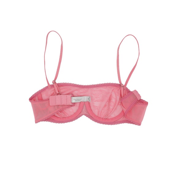 Victorias Secret Floral Lace Pink Bralette Bra Size 34b Lace
