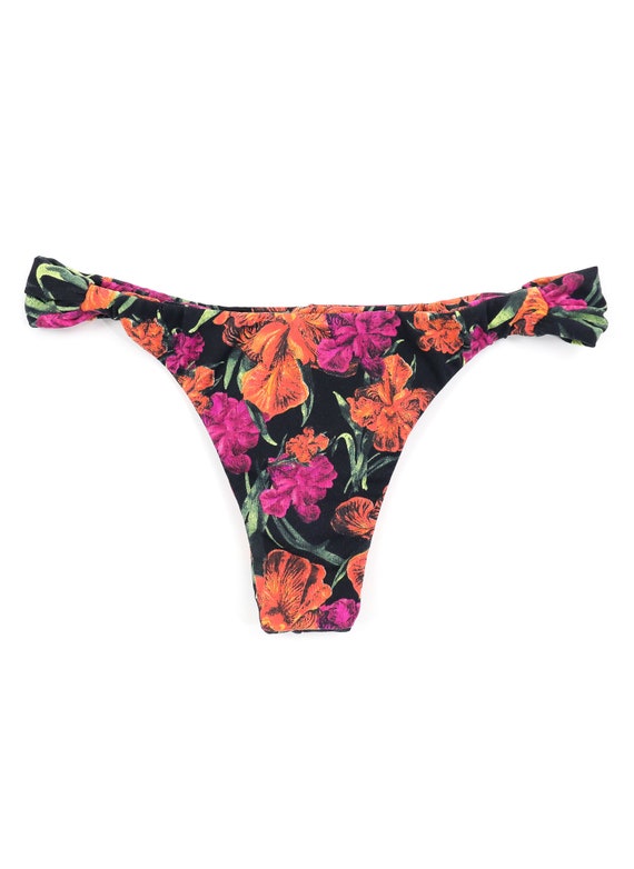 Floral Thong Swimsuit - Size XS - Small - Floral P