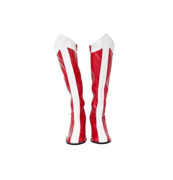 Red GoGo Boots - Size 6 / Disco Boots / Costume Bo