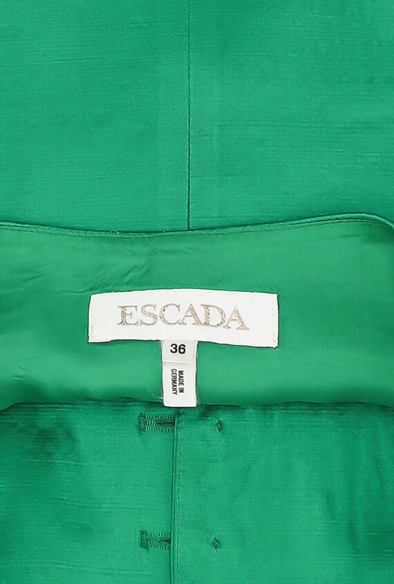 vintage escada metallic green halter vest, size s… - image 3