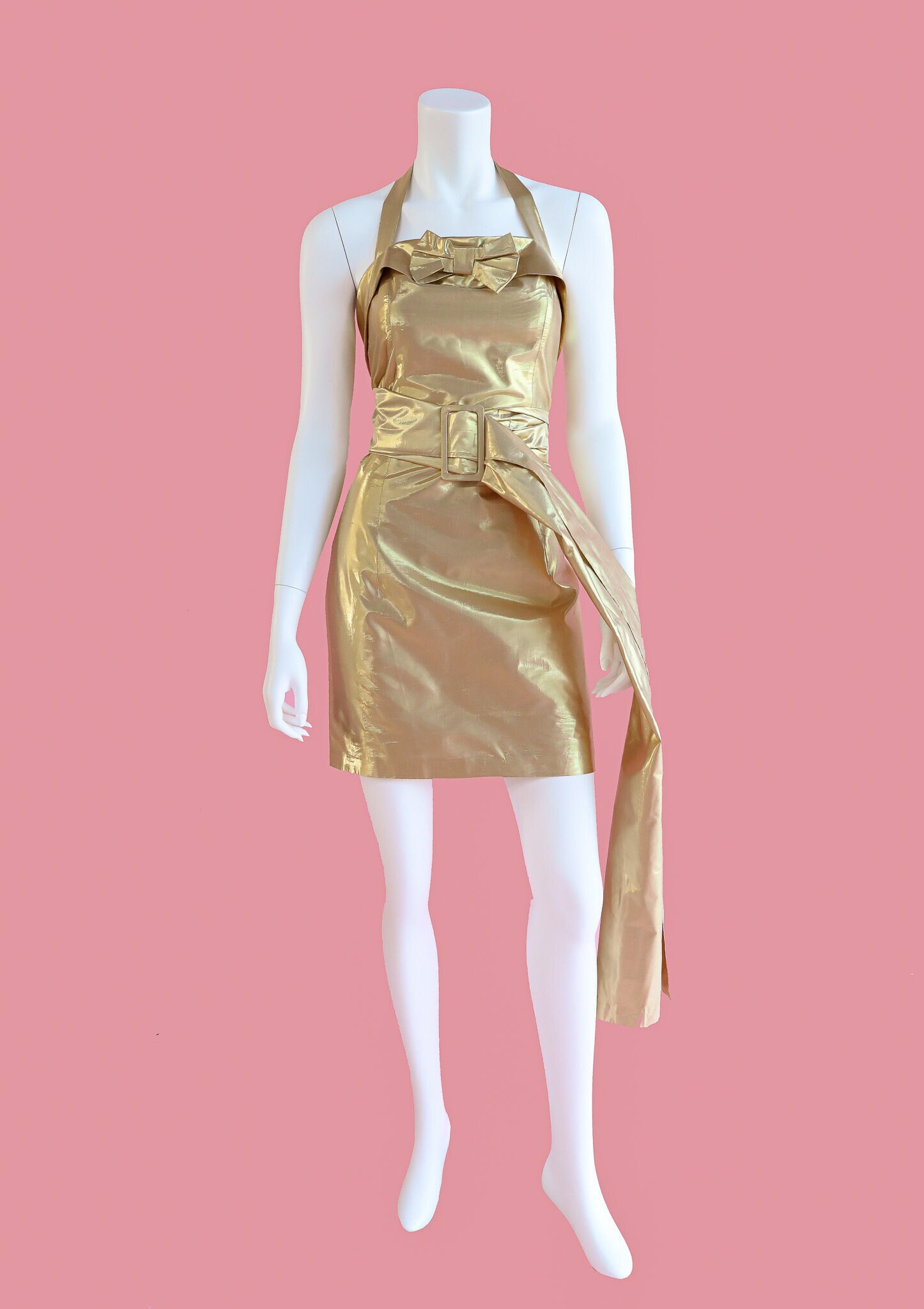 gold metallic halter dress Sleeveless Straps Gold Sequin Ball Gown Long Sparkle Prom Party Gowns –  Ballbella main image 0