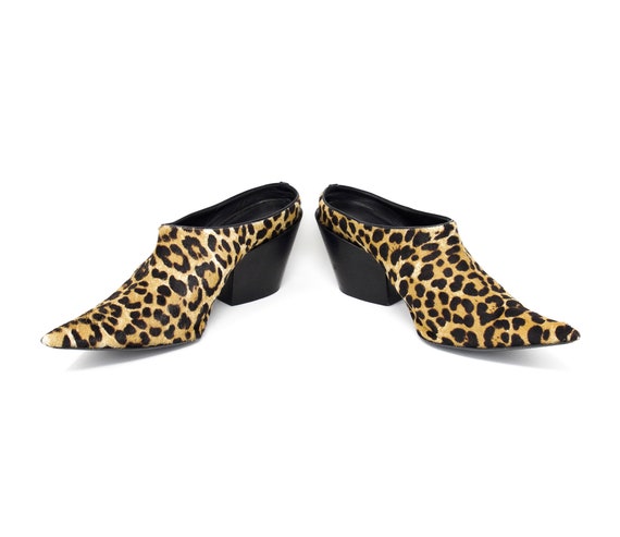 Haider Ackermann Leopard Print Pointed Mules Size… - image 3