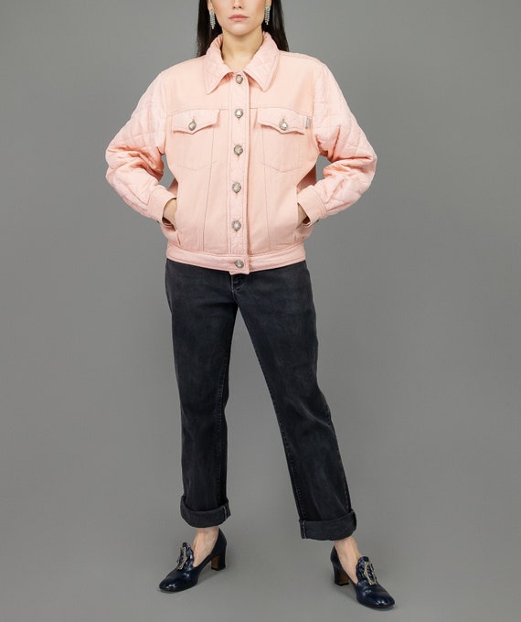 pink quilted laurel jacket, size medium pink jacke