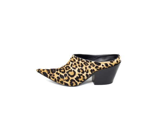 Haider Ackermann Leopard Print Pointed Mules Size… - image 4