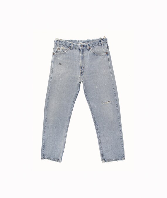Distressed Light Blue Jeans - Vintage Levis Jeans