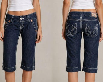 Vintage True Religion Low Rise Bermuda Jeans Größe 26