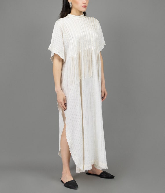 linen kaftan dress, size medium boho kaftan dress… - image 3