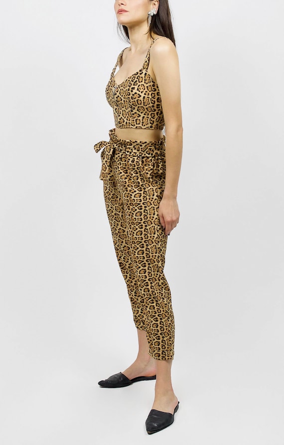 Leopard Two Piece Set - Size Small - Vintage Leop… - image 2