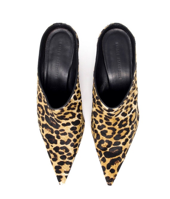 Haider Ackermann Leopard Print Pointed Mules Size… - image 6