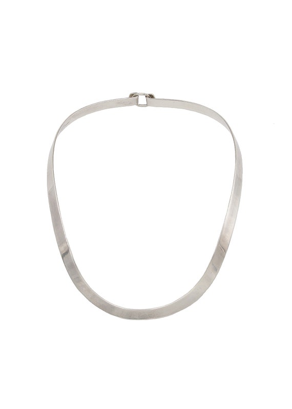 925 sterling silver flat collar necklace, sterling silver necklace, minimalist silver necklace, sterling silver choker, wedding necklace